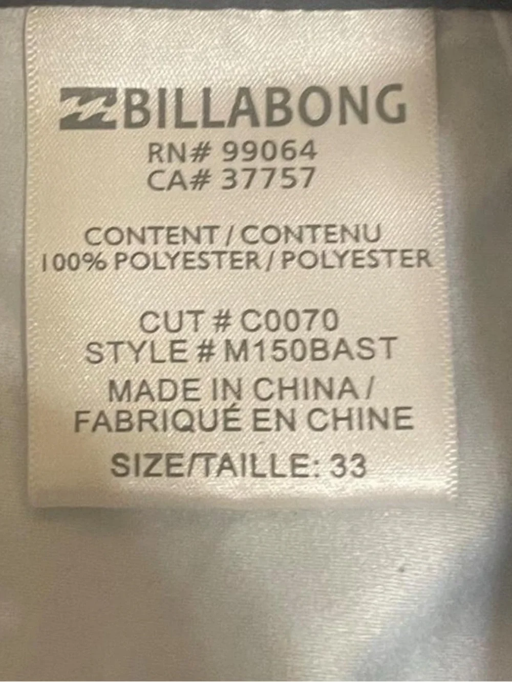 Billabong vintage board